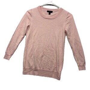 J.Crew Classic Tippi Merino Wool Sweater Size XS Pink Crew Neck Valentines